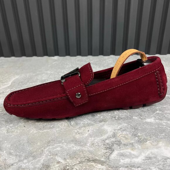 Louis Vuitton Monte Carlo Moccasins Red Suede 7.5 LV or 8.5 US or 41.5 EUR - Picture 4 of 13
